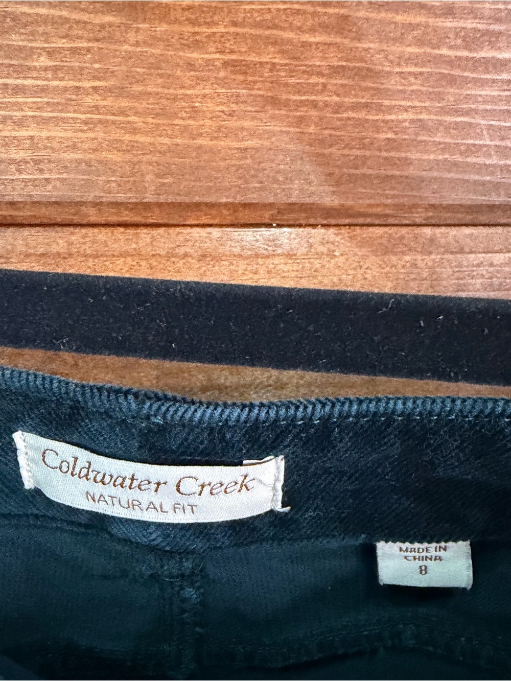 Coldwater Creek Teal Corduroy Natural Fit Flare Pants Size 8 ππ€ - Picture 2 of 6